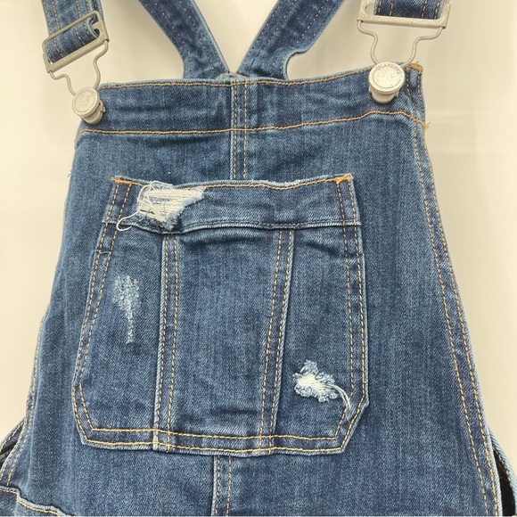 NWT Blank NYC Alter Ego Blue Overall Shorts Size 25 - Picture 7 of 10